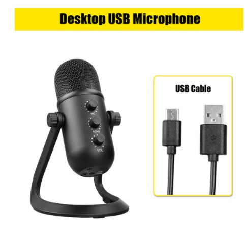 Computer Recording Dubbing Cable Microphone Live Broadcasting Equipment