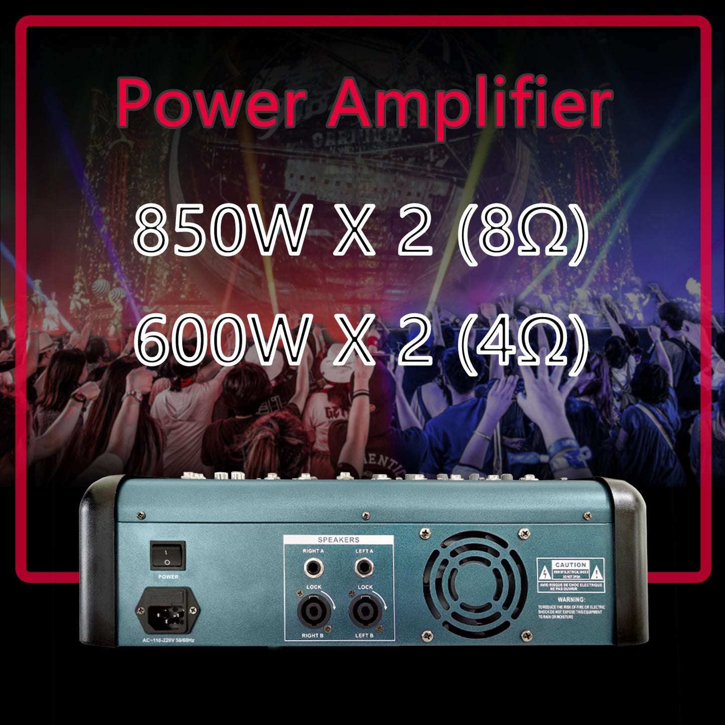 Channel High Power Sound Console Of Power Amplifier Bluetooth Equalizer Mixer With 16DSP