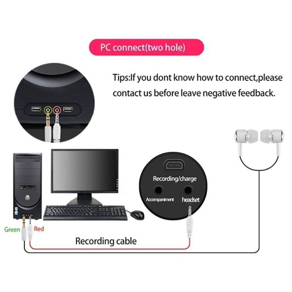 Phone K song condenser sound card microphone