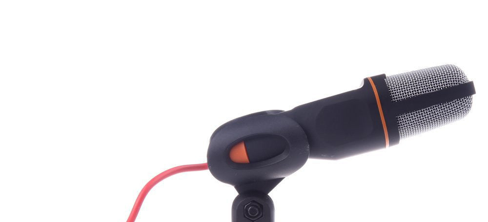 Mic Wired With Holder Clip For Chatting Singing Karaoke Pc L