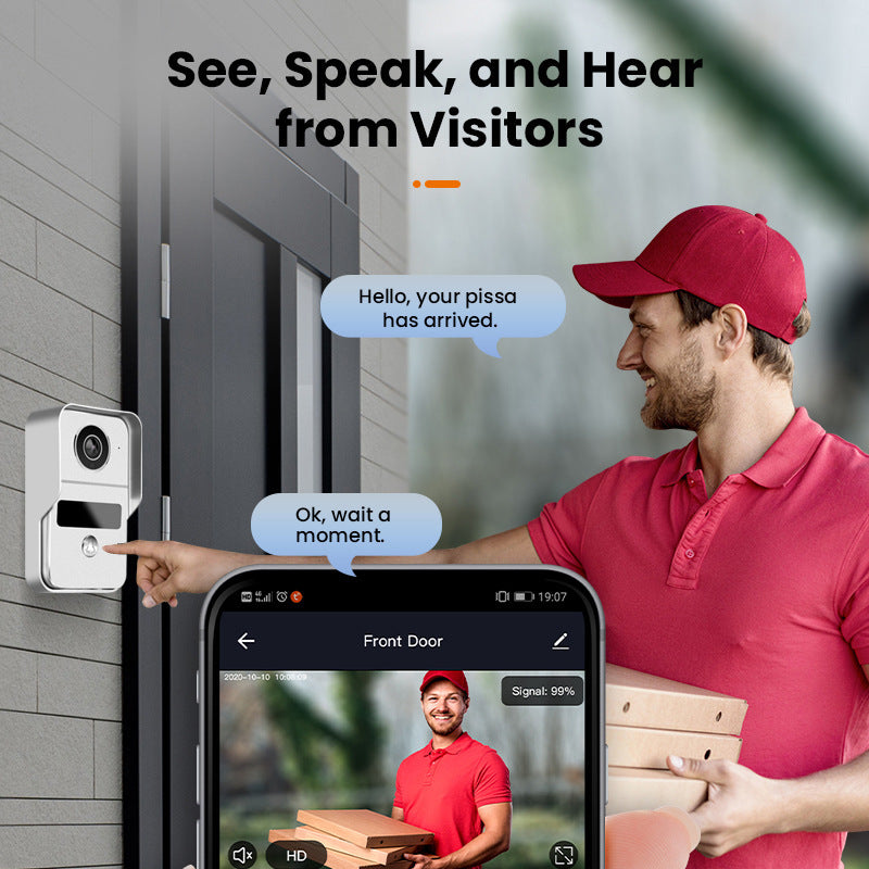 Video Intercom Doorbell 1v2 Real-time Monitoring Wireless Network Intelligent Intercom System Doorbell