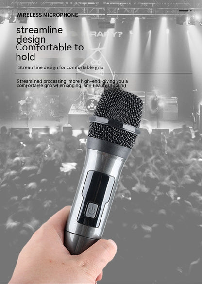 Household Wireless One-drag Two Moving Coil Microphone