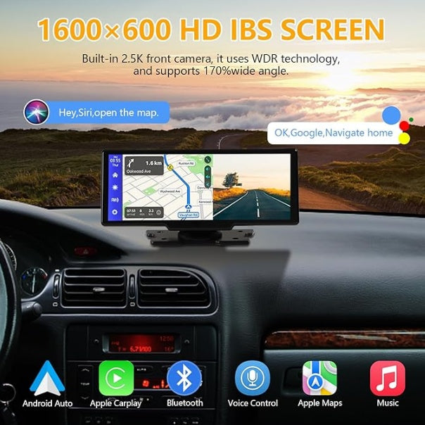 Dash Cam con doble cámara y pantalla táctil Carplay Sistema de navegación para automóvil Sistema de navegación para automóvil HD transfronterizo