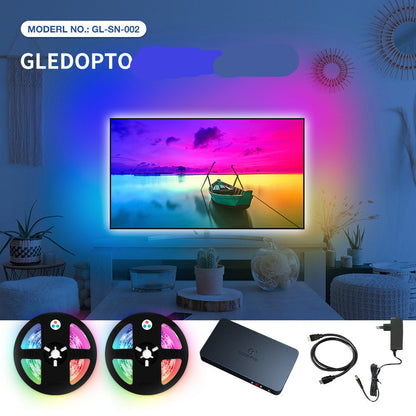 Computer TV Display And DC24V 5M RGB Light Strip