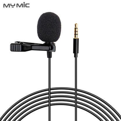 Collar Clip Microphone Mobile Phone Recording Microphone Portable Interview Microphone Video