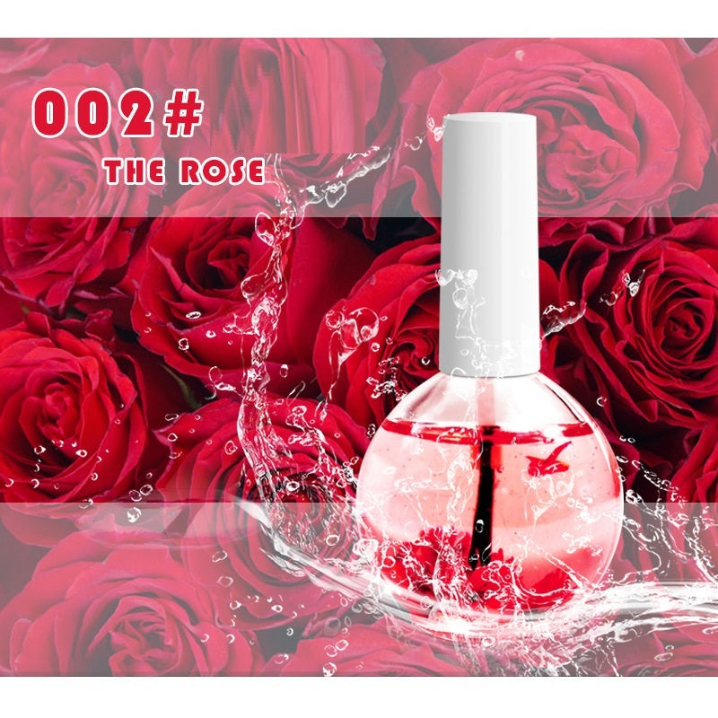 Belleza de uñas Flores secas Nutrición Tratamiento de uñas Aceite Anti-uñas Borde de uñas Capa base hidratante para uñas Solución nutritiva de flores secas naturales