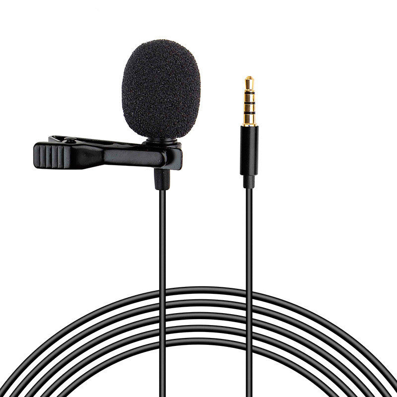 Collar Clip Microphone Mobile Phone Recording Microphone Portable Interview Microphone Video