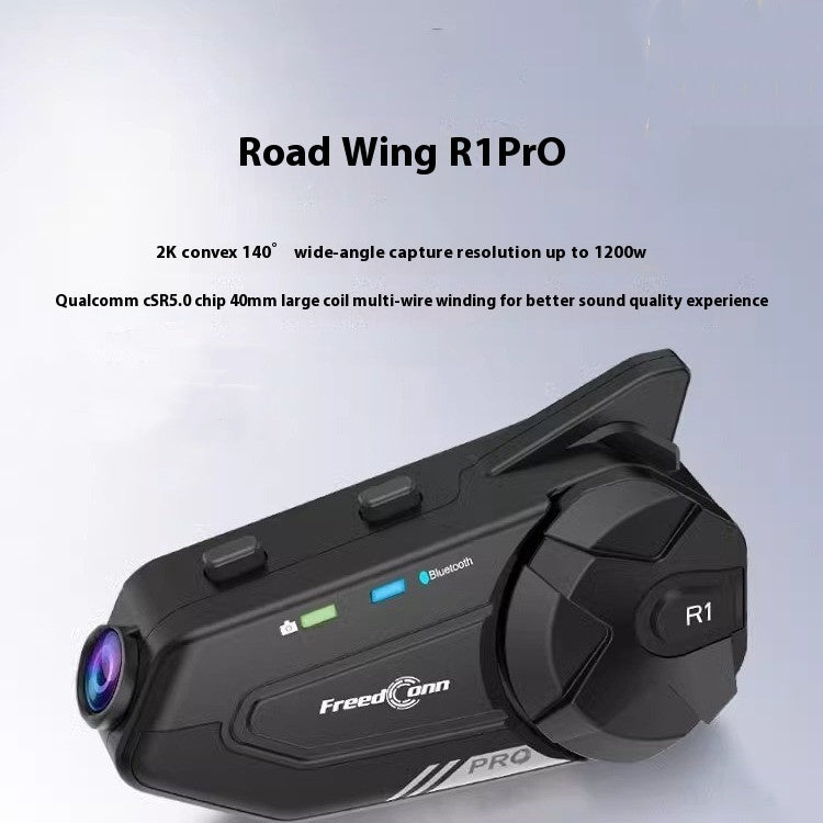 Motorcycle Helmet Bluetooth Headset Integrated Convenient Camera