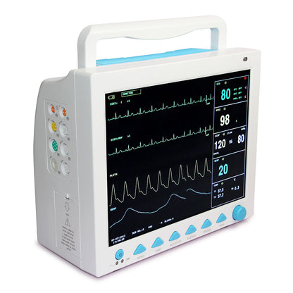 Monitor de paciente de 12,1 pulgadas para UCI, 6 parámetros, ECG, NIBP, SPO2, PR, RESP, TEMP CMS8000