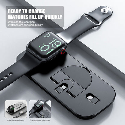 3In1 Wireless Charger Dock Charging Stand For Watch Mobile Phone