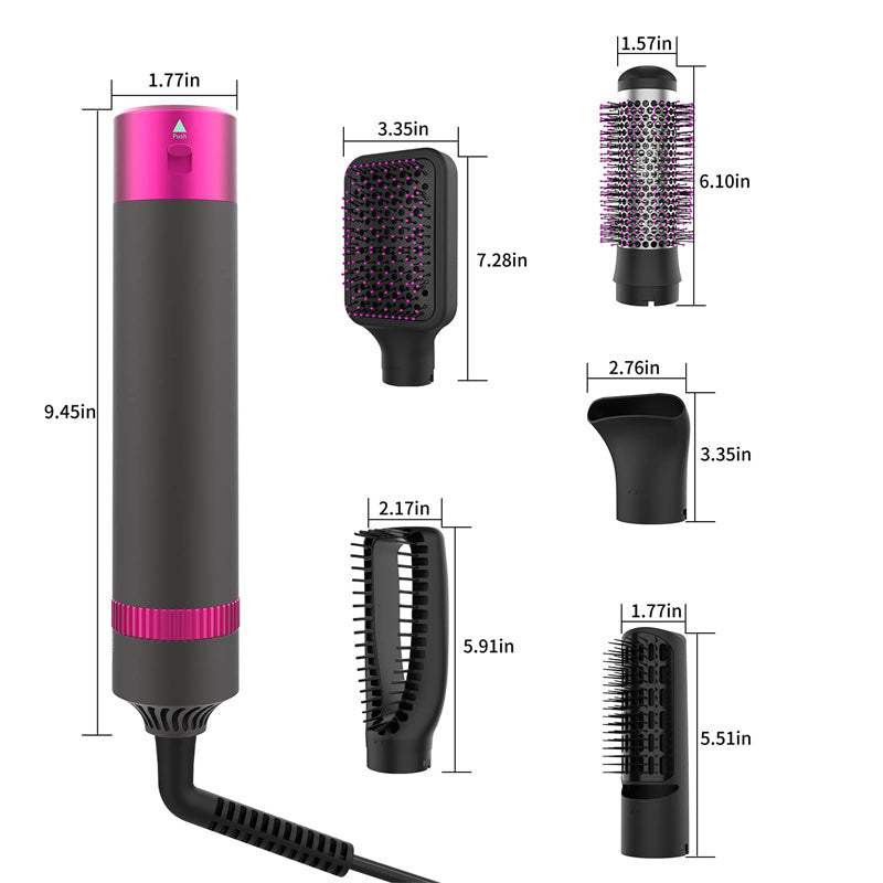 Secador de pelo profesional 5 en 1, cepillo secador y cepillo alisador, herramienta eléctrica para peinar el cabello, rizador de cabello automático, artículos de belleza, aparatos