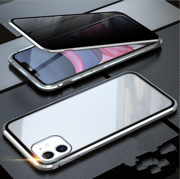 Double-sided glass magnetic king mobile phone case no anti-peep function