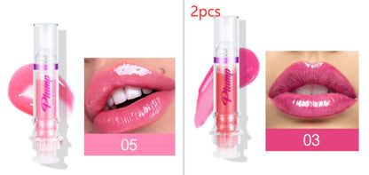 Nuevo tubo de labios de color intenso, labios ligeramente picantes, labios de miel, espejo de vidrio, lápiz labial líquido